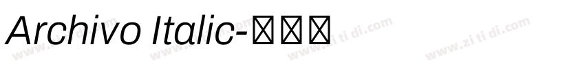 Archivo Italic字体转换